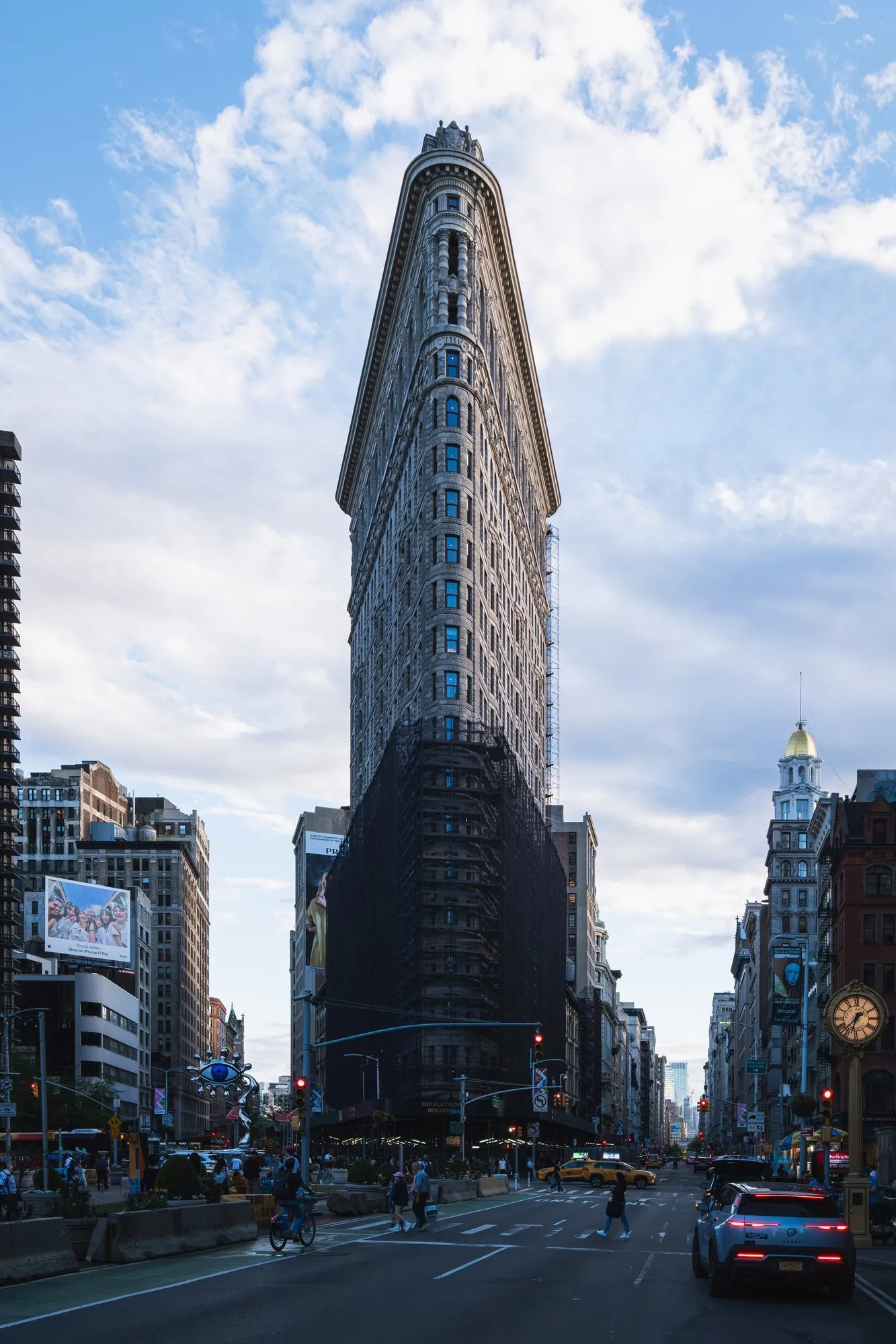 The Flatiron Building from Fifth Avenue, the building’s narrow prow