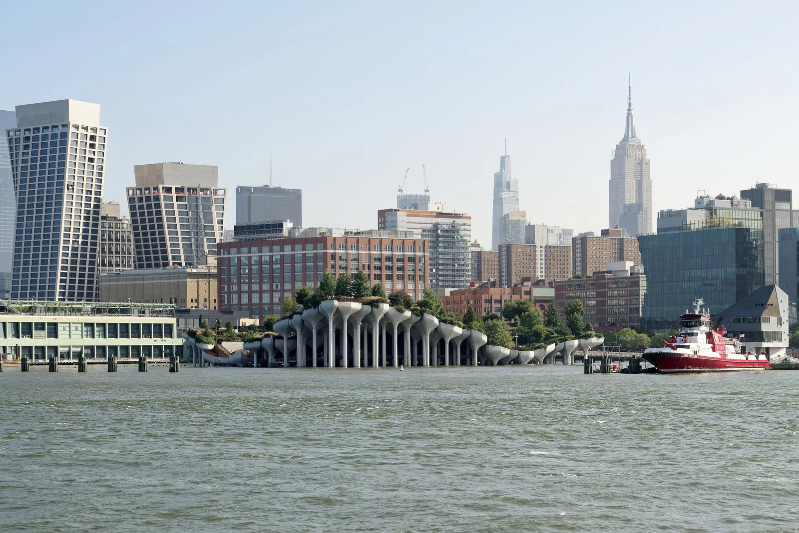 Little Island on the Hudson, the park on its tulip-shaped piers