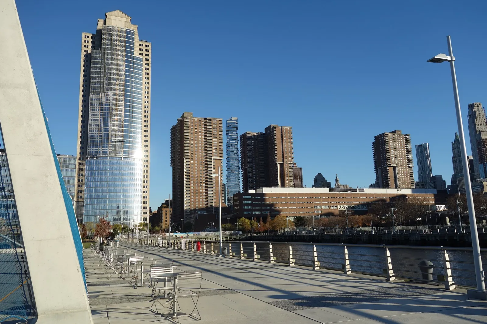 Pier 26 on the Hudson with Tribeca’s buildings behind