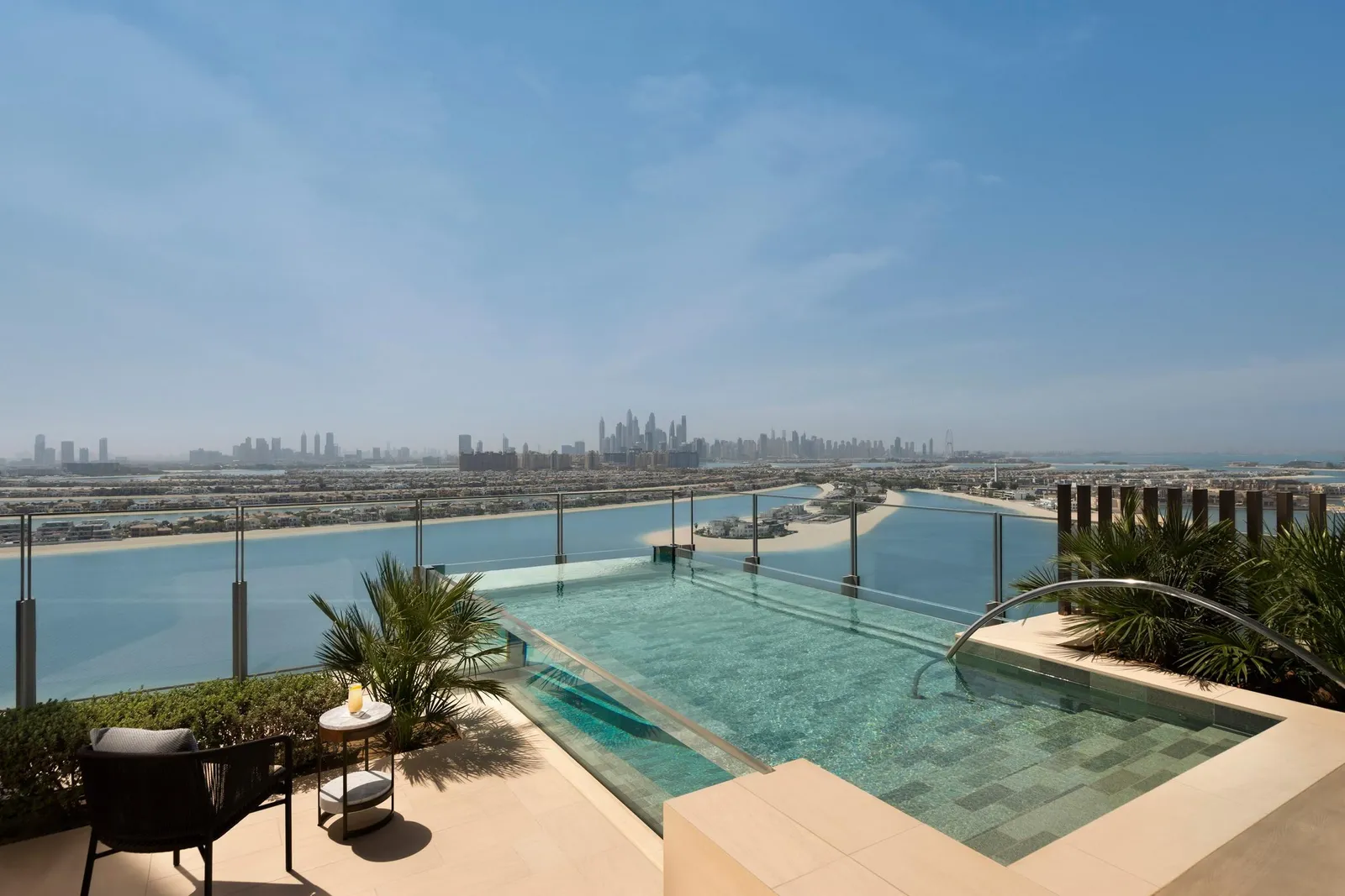 The Sky Pool Villa living room facing the Palm