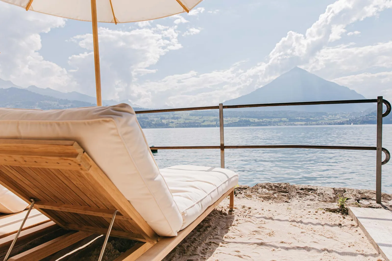 La spiaggia privata del BEATUS