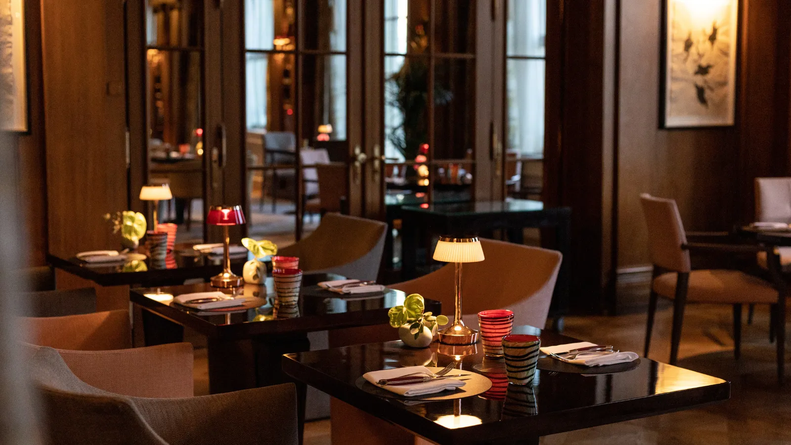 La sala della Brasserie VUE al Bellevue Palace