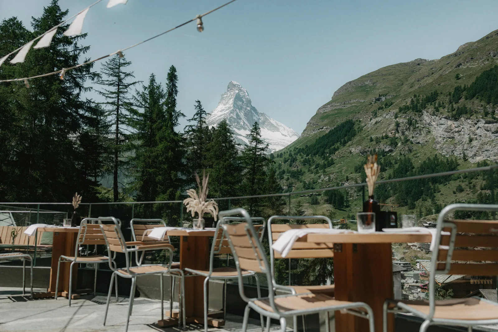 La terrazza di Madre Nostra con vista sul Cervino
