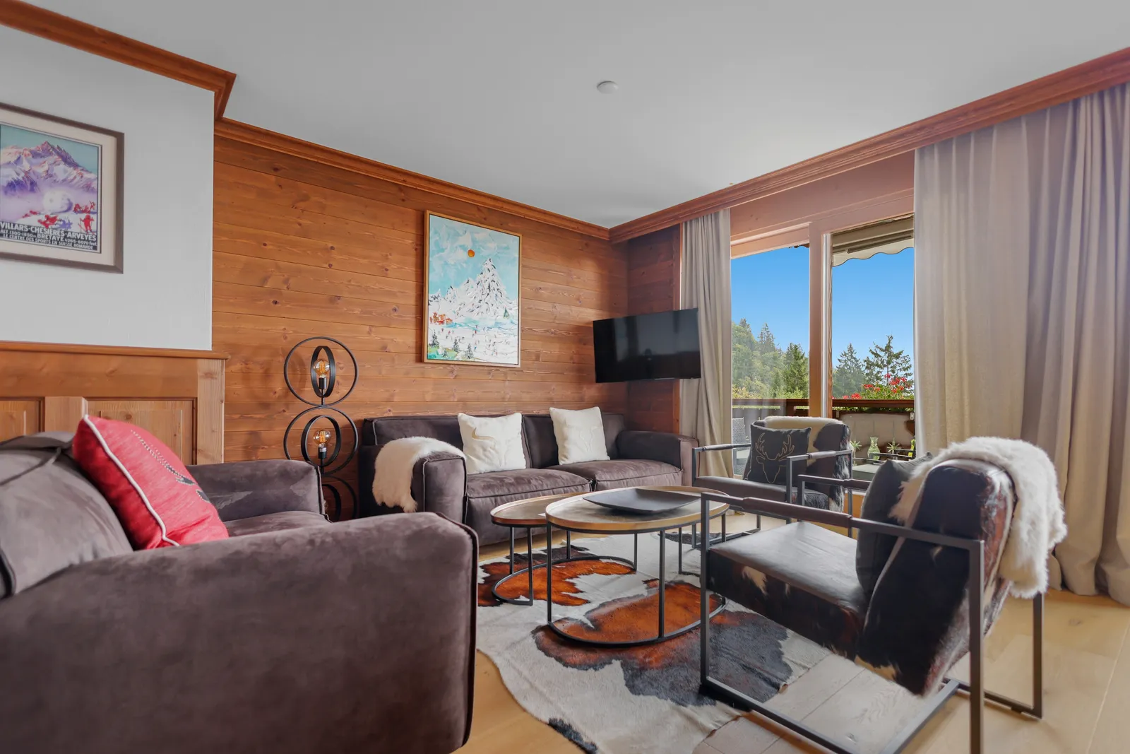 Il soggiorno dell’Alpine Duplex Residence