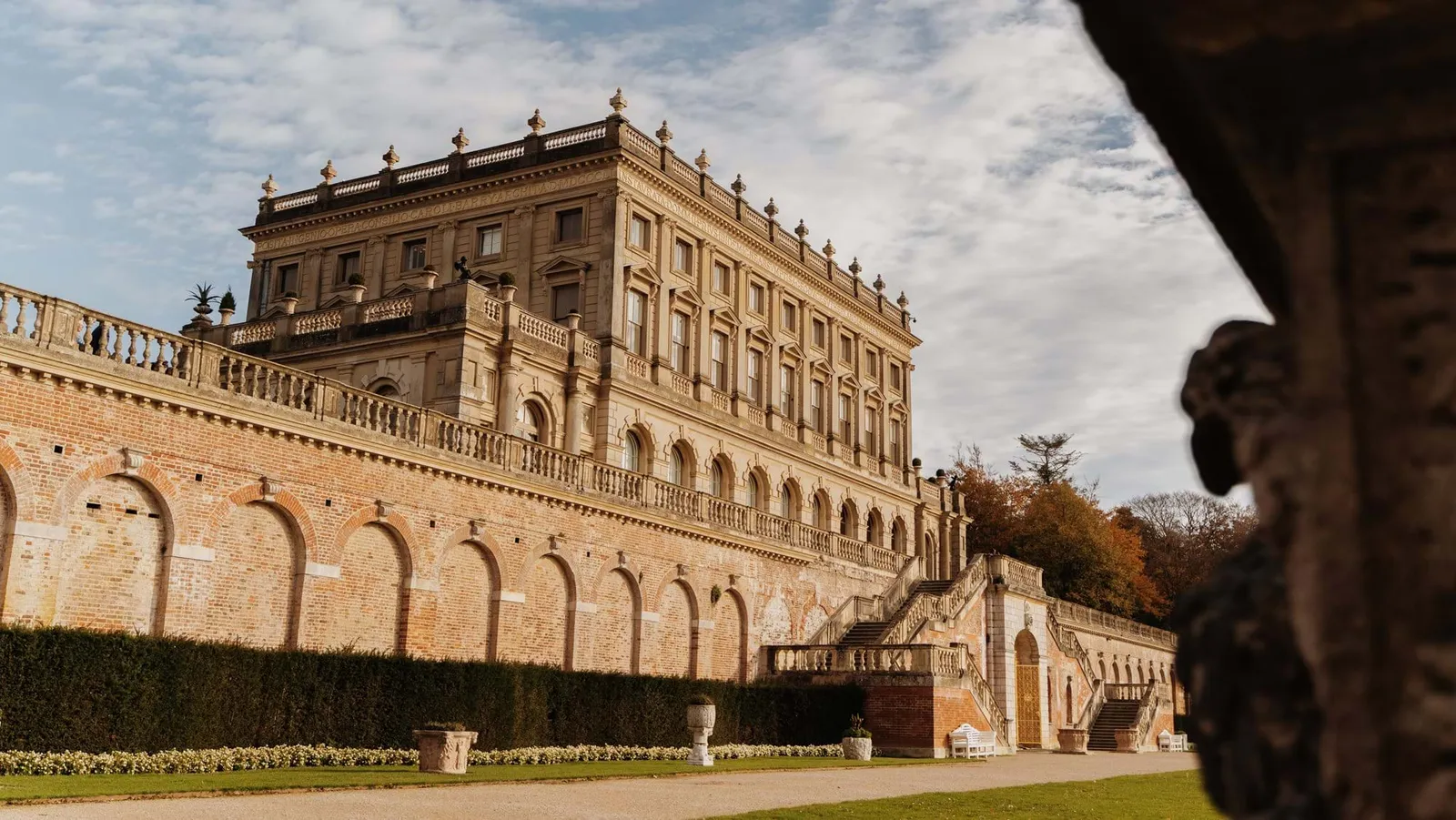 Charles Barry’s façade and the brick terrace above the garden