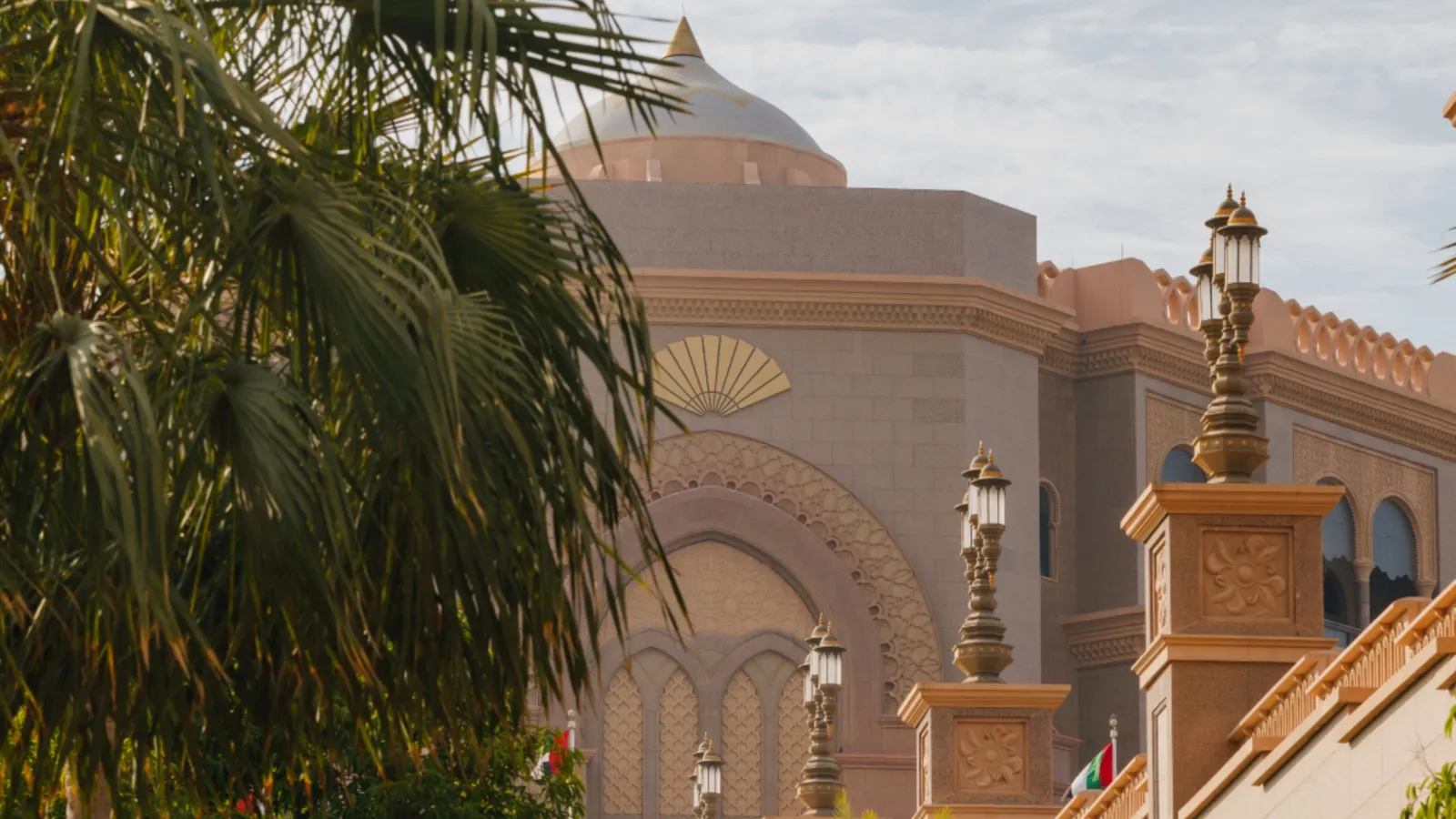 The palace domes among palms