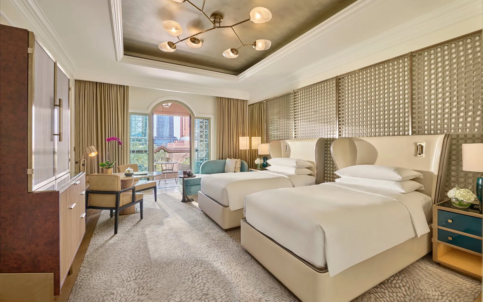 Official photograph of the Deluxe City View Room category at Emirates Palace