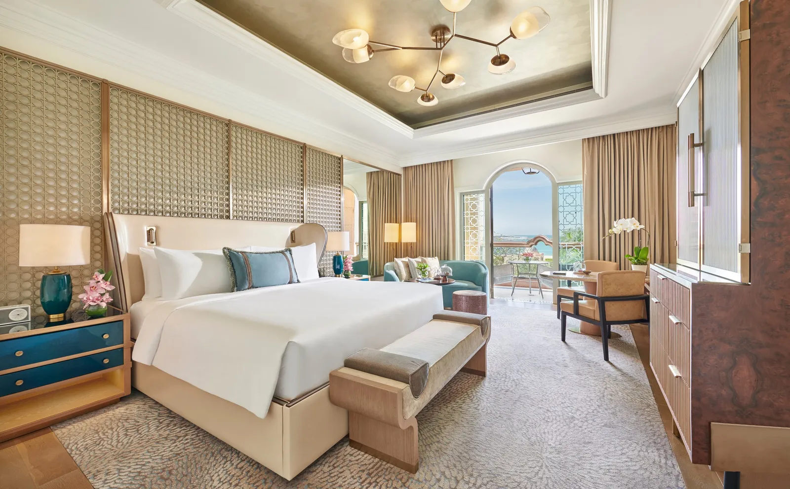 Official photograph of the Deluxe Sea View Room category at Emirates Palace