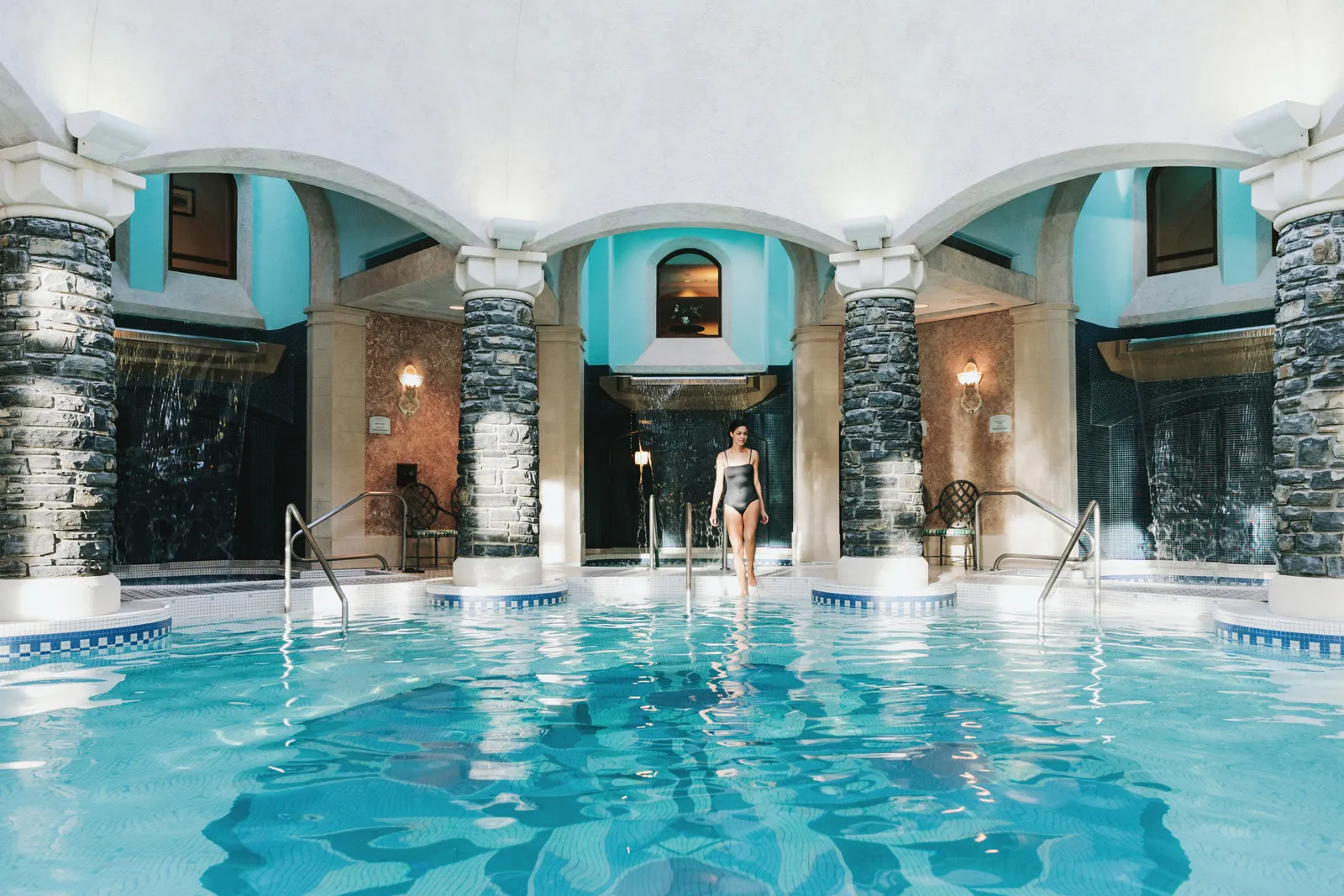 The mineral pool at Fairmont Spa