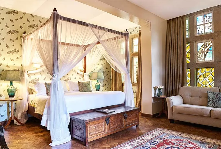 Official photograph of the Edd room at Giraffe Manor