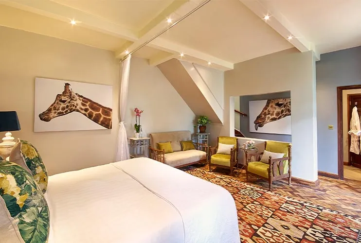 Official photograph of the Lynn room at Giraffe Manor