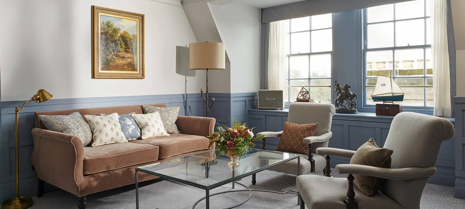 A Two Bedroom Whisky Suite’s sitting room on the top floor