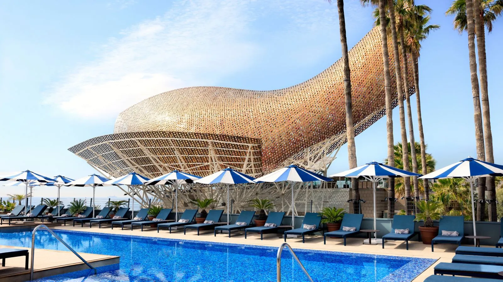 The Marina pool and loungers