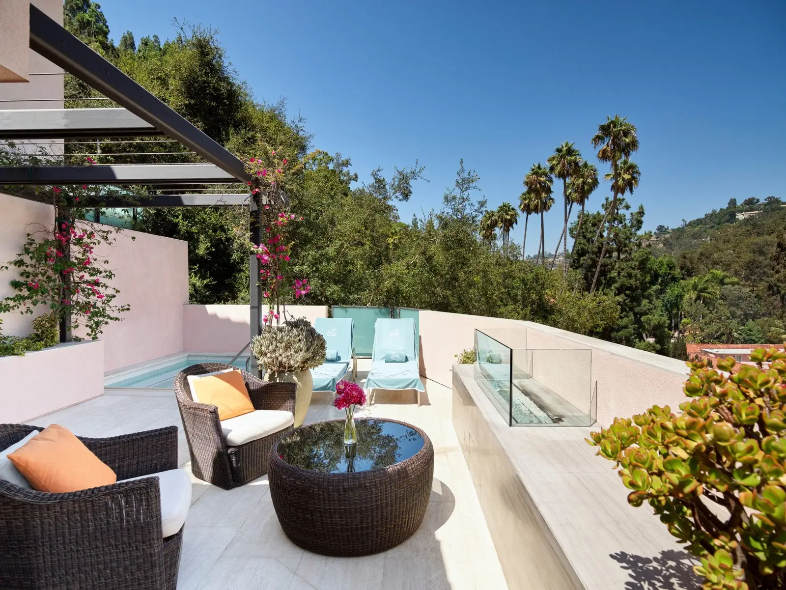 The Canyon Studio at Hotel Bel-Air, as the official site shows it