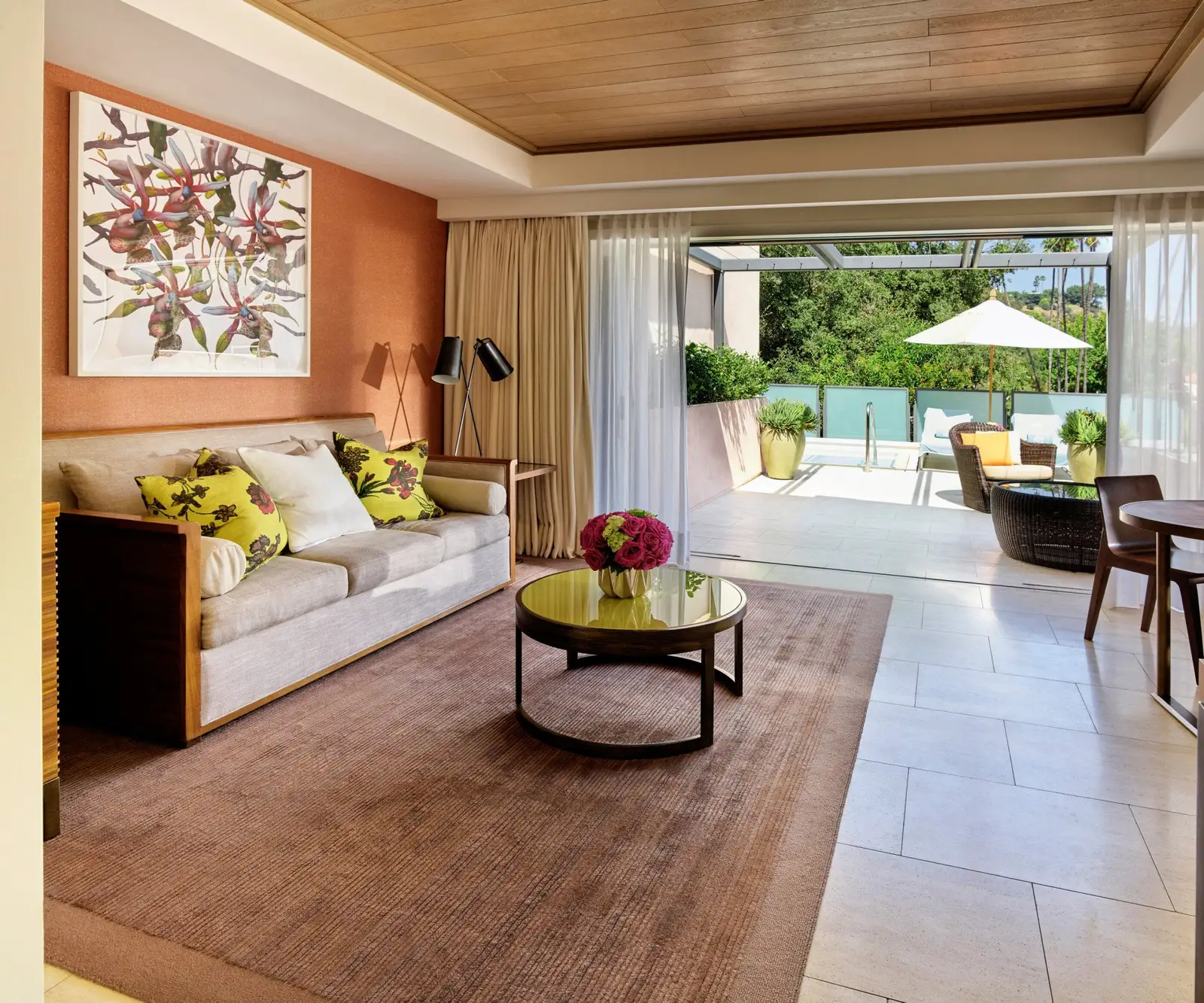 The Canyon Suite with Plunge Pool and Fireplace at Hotel Bel-Air, as the official site shows it