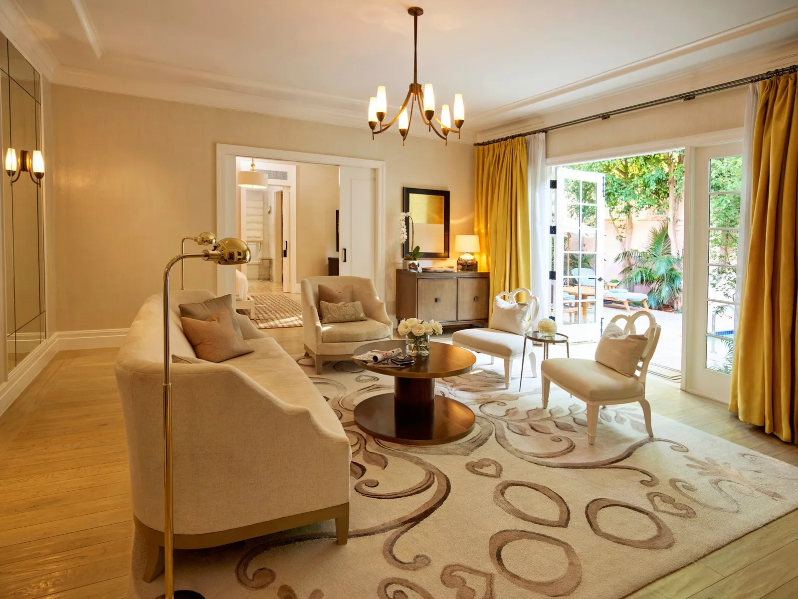 The Grace Kelly Suite at Hotel Bel-Air, as the official site shows it