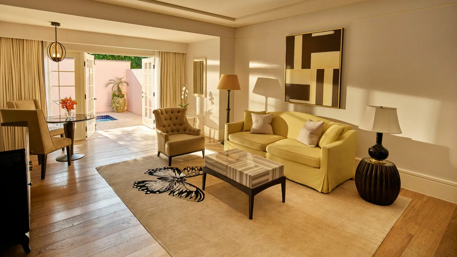 The Patio Suite at Hotel Bel-Air, as the official site shows it