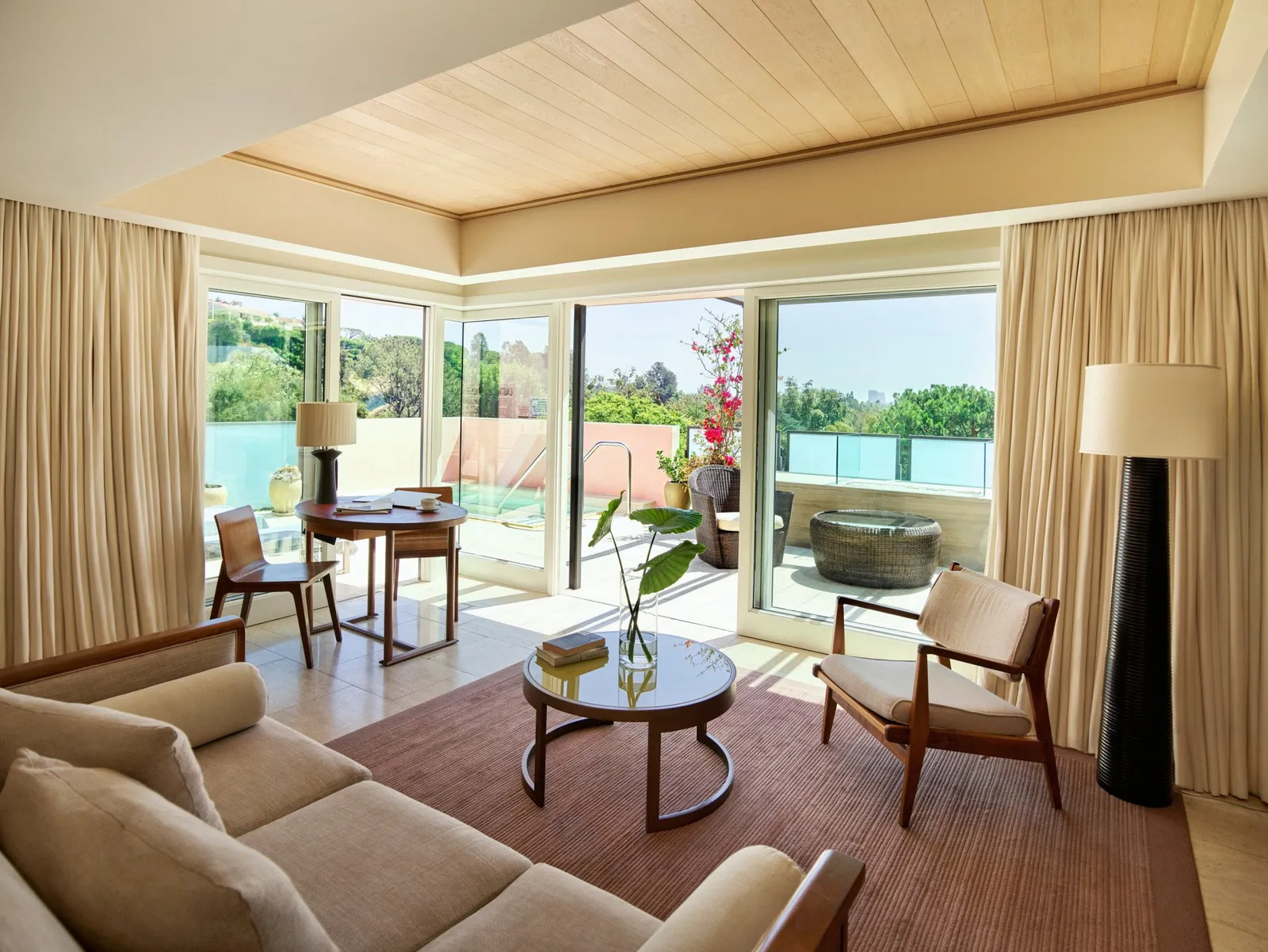 The Premier Canyon Suite with Plunge Pool and Fireplace at Hotel Bel-Air, as the official site shows it