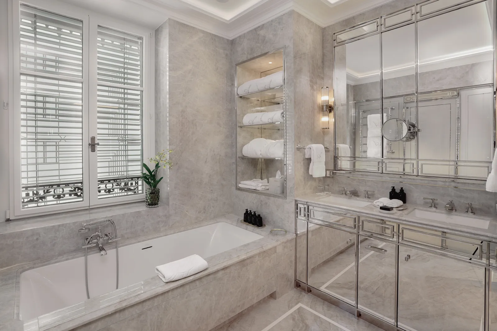 The Beatrice Suite marble bathroom