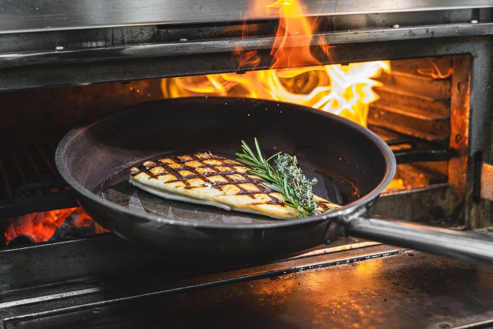 Fish over the Josper grill at Le 17