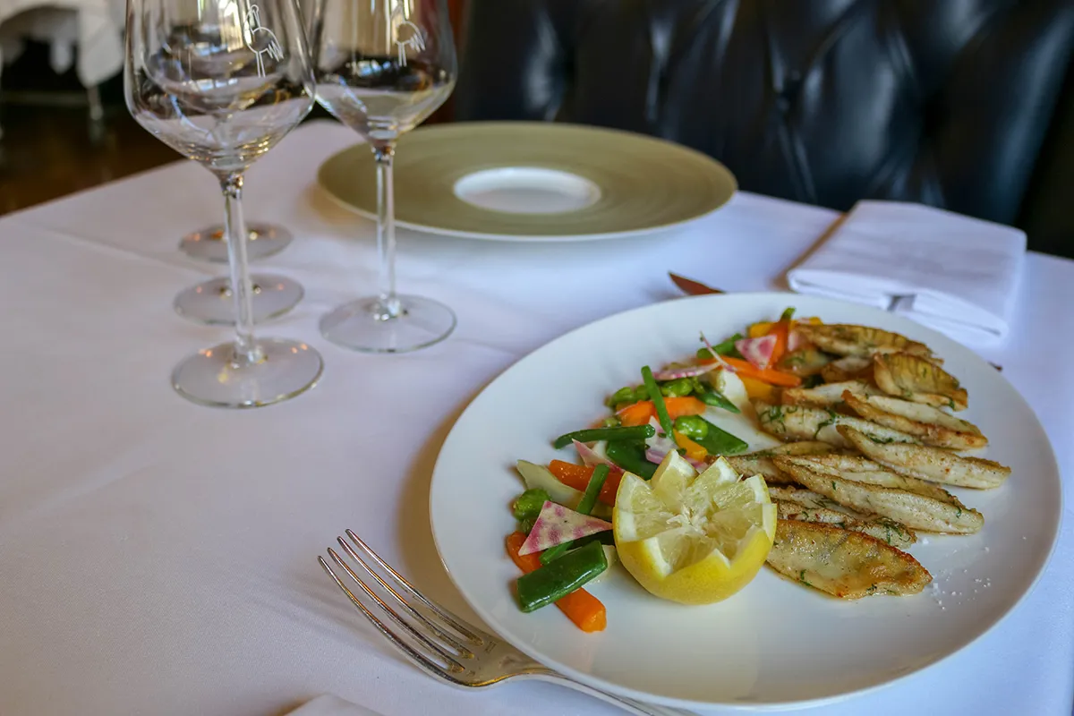 A fish dish at Restaurant de la Cigogne