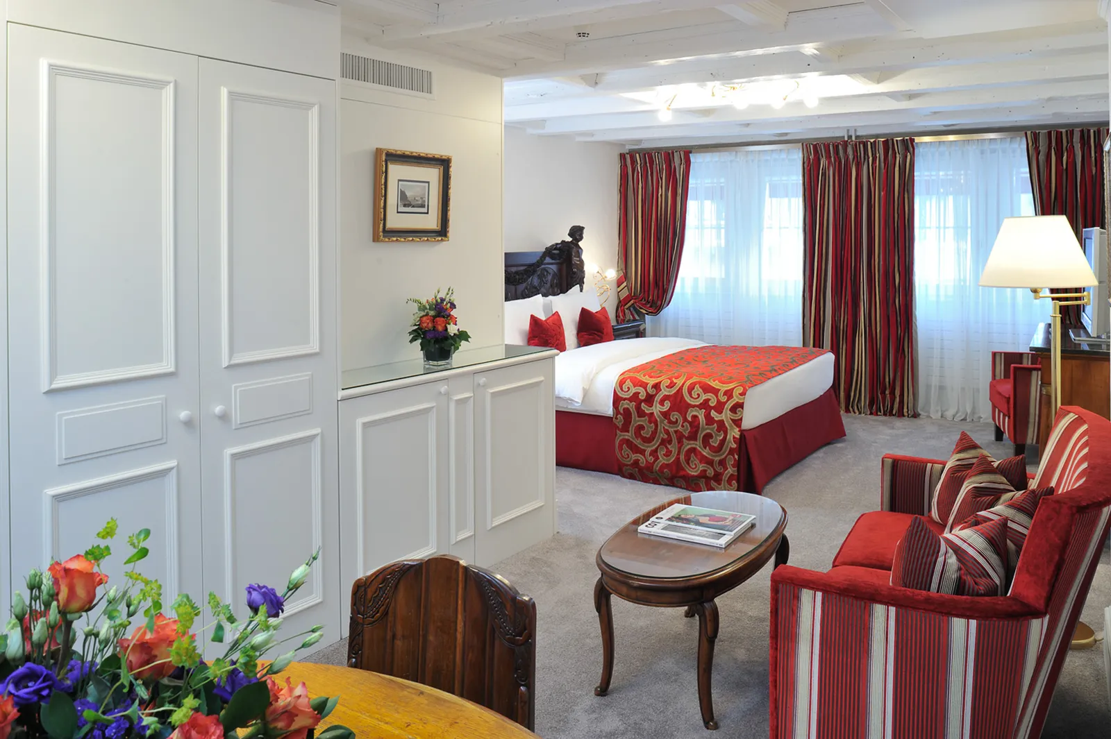 The Family Suite, with its bed and sitting area
