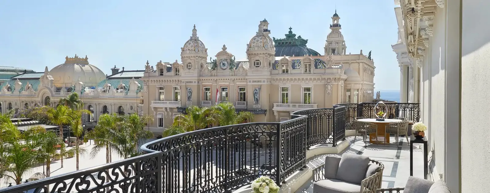 The Diamond Suite Garnier terrace overlooking Place du Casino