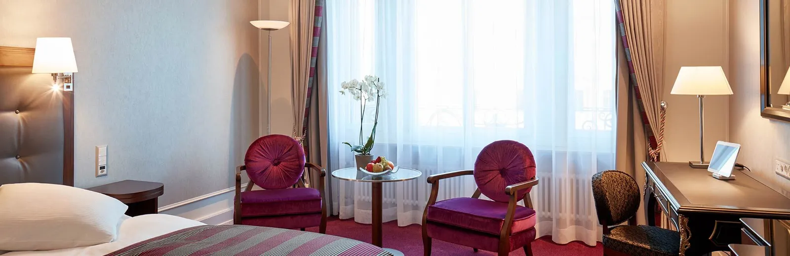 Armchairs by the Superior Double Room windows
