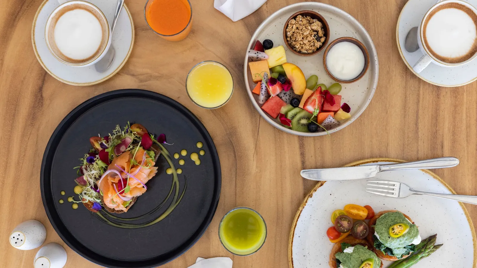 Tradewinds breakfast with fruit and juice