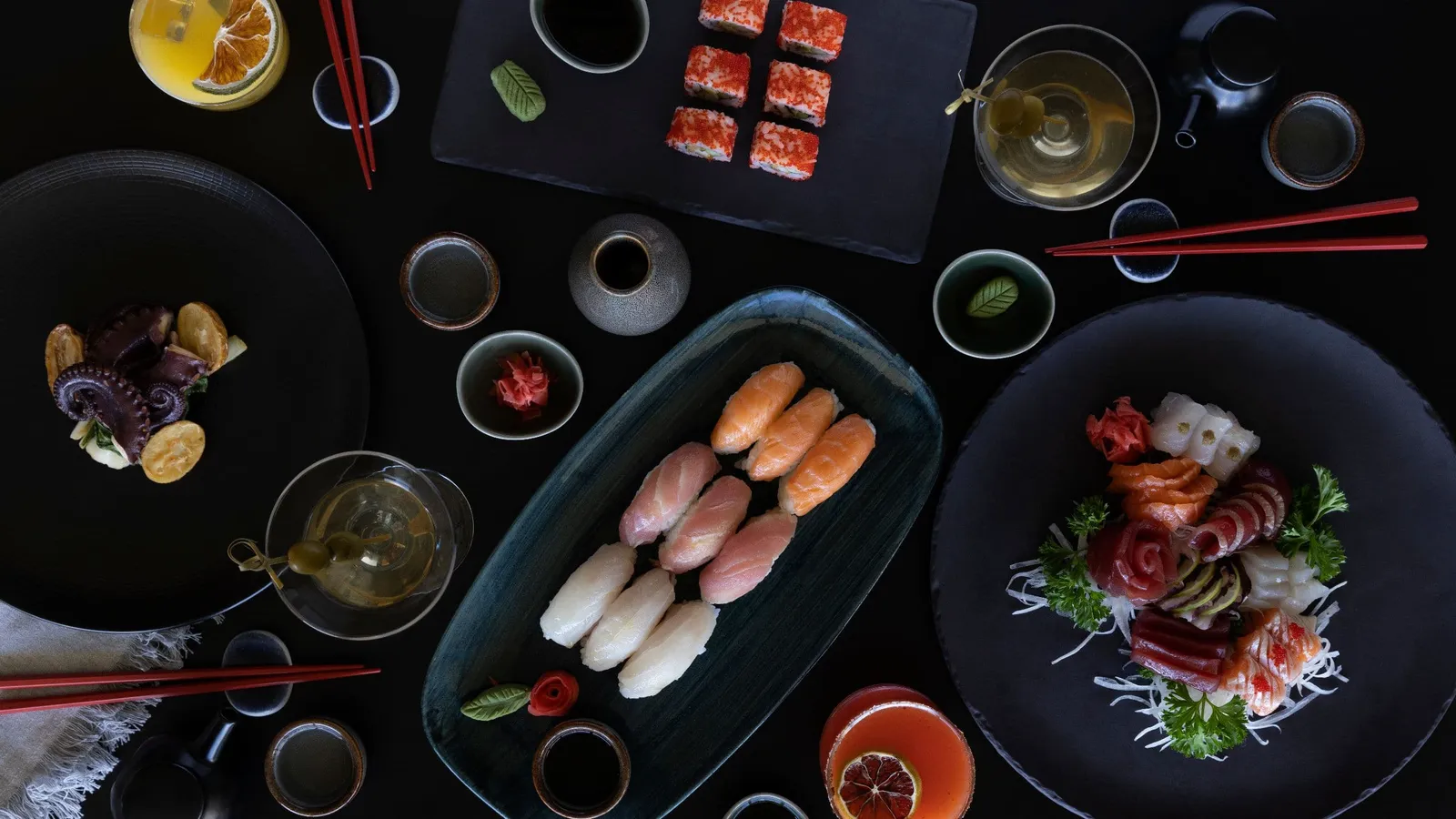 Asian dishes presented by The Moongate