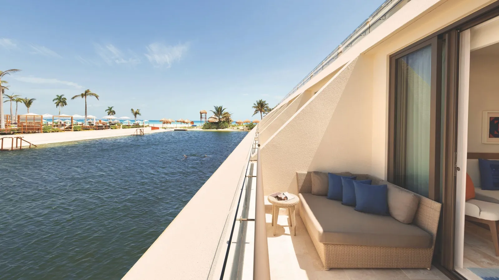 Resort View Master Double balcony beside the Pyramid building