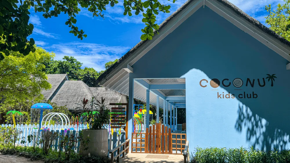 The Coconut Kids Club building and playground.