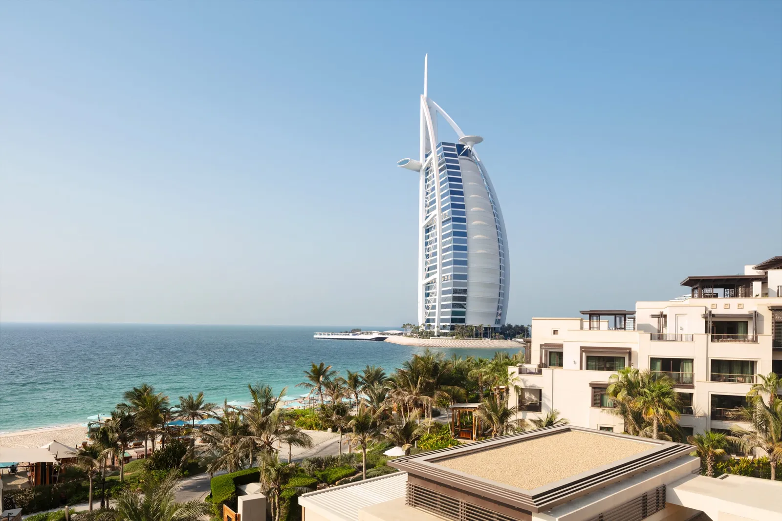 The sea and Burj Al Arab from the One-Bedroom Ocean Suite