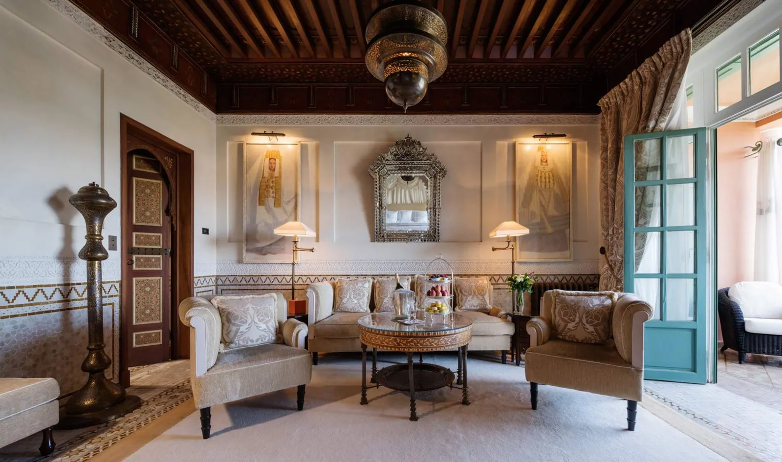 Official photograph of the Baldaquin Suite category at La Mamounia