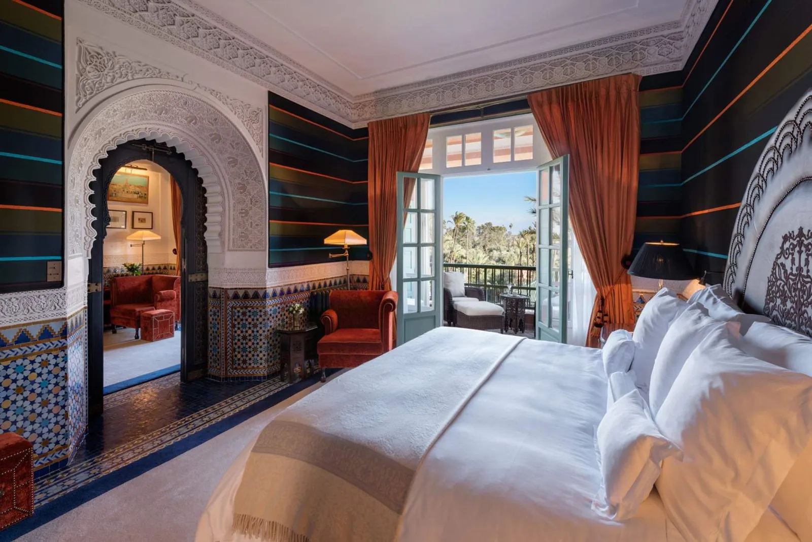 Official photograph of the Majorelle Suite category at La Mamounia