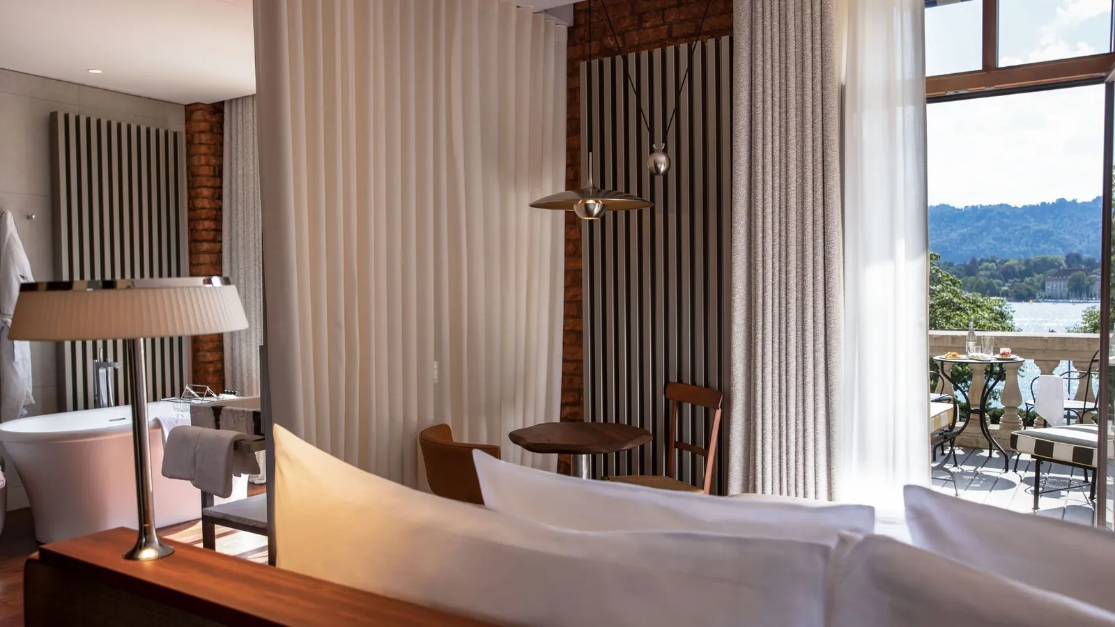 Bed and terrace