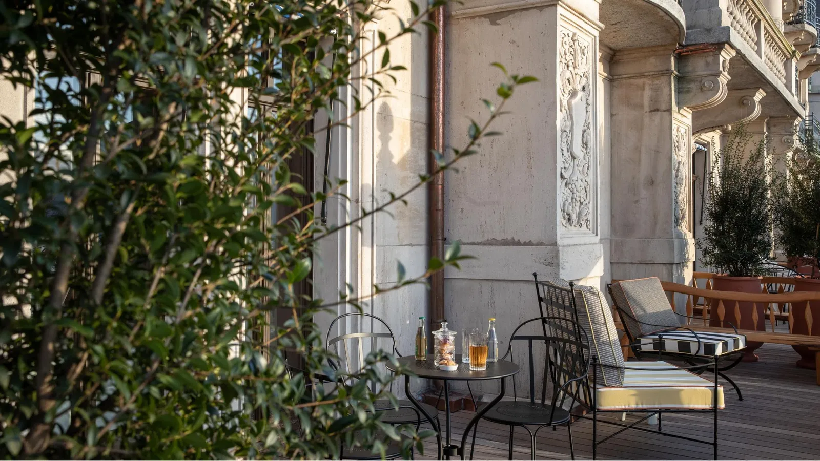 Chairs on the private terrace