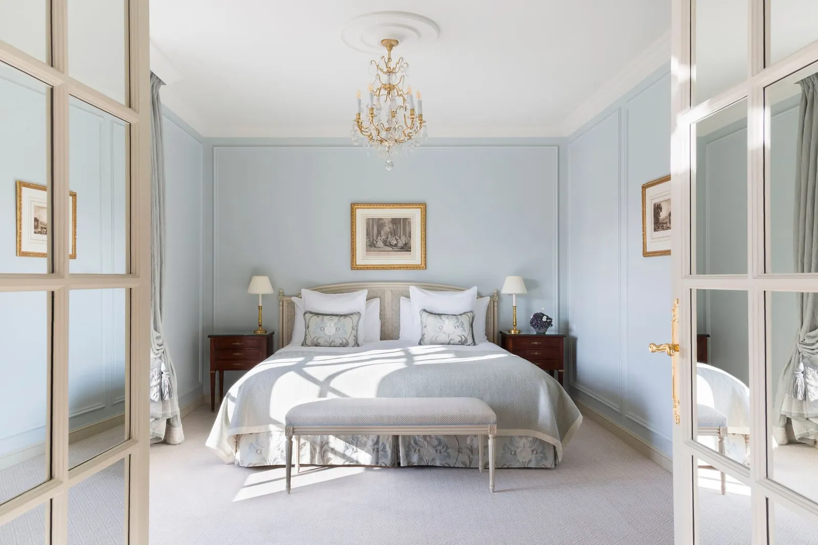 The interior of Deluxe Suite with balcony · Le Bristol Paris