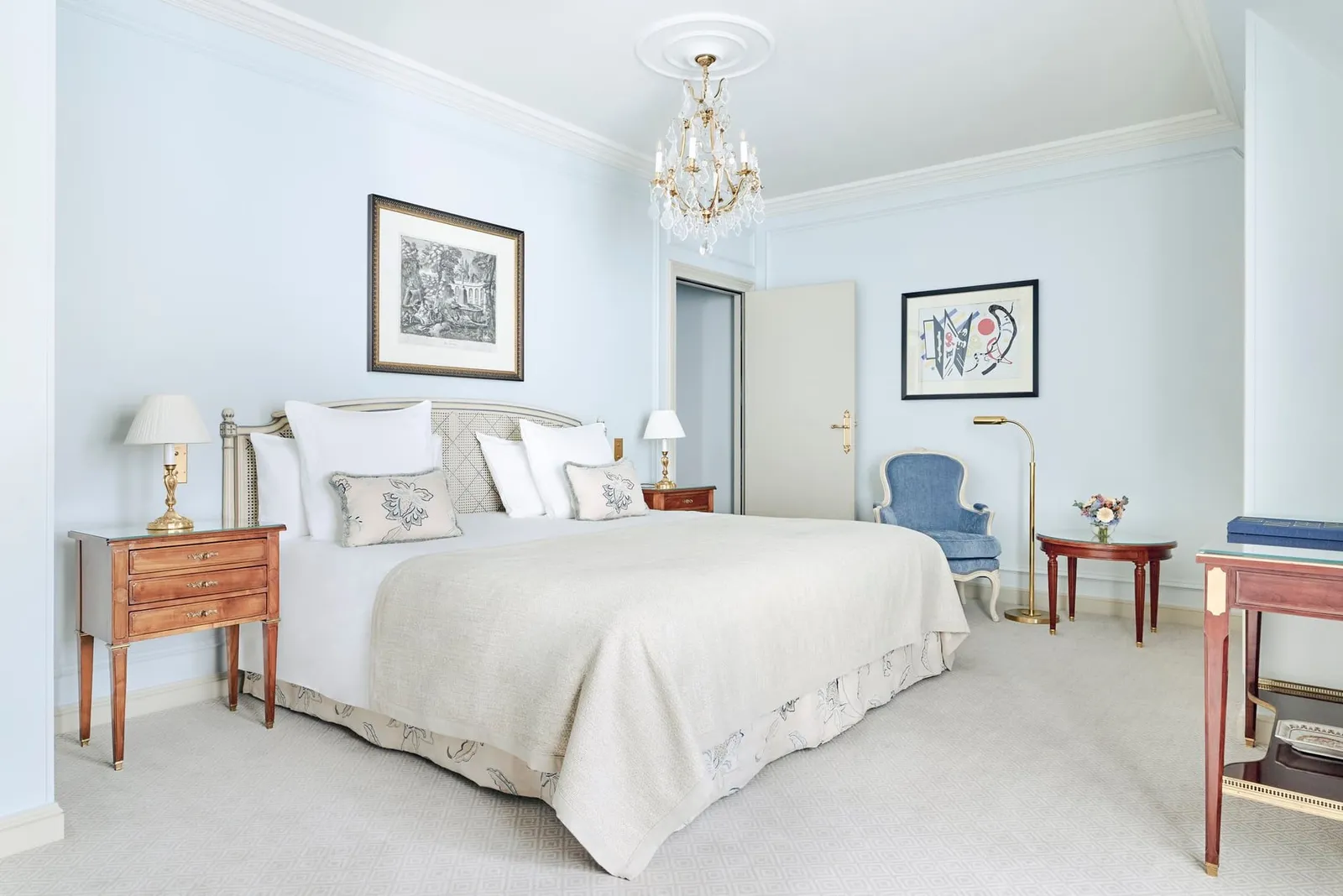The interior of Prestige Room with balcony · Le Bristol Paris