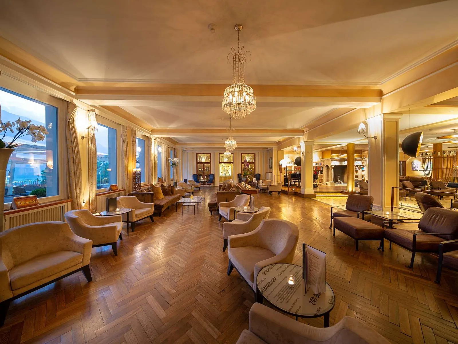 Le sedute nella lounge del Lenkerhof