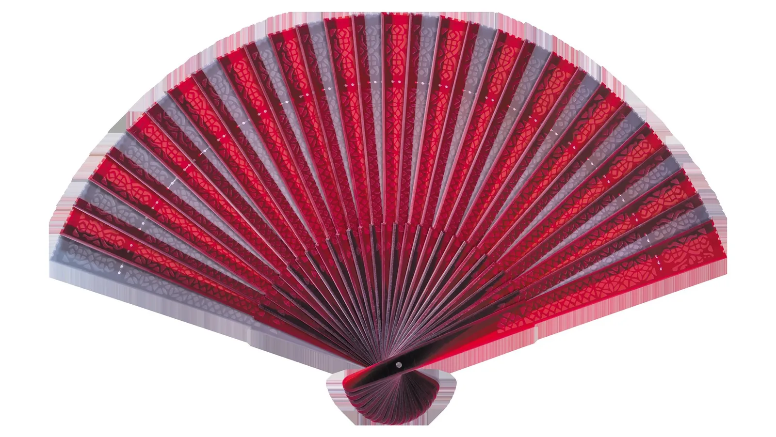 Ventaglio decorativo rosso del Mandarin Oriental, New York