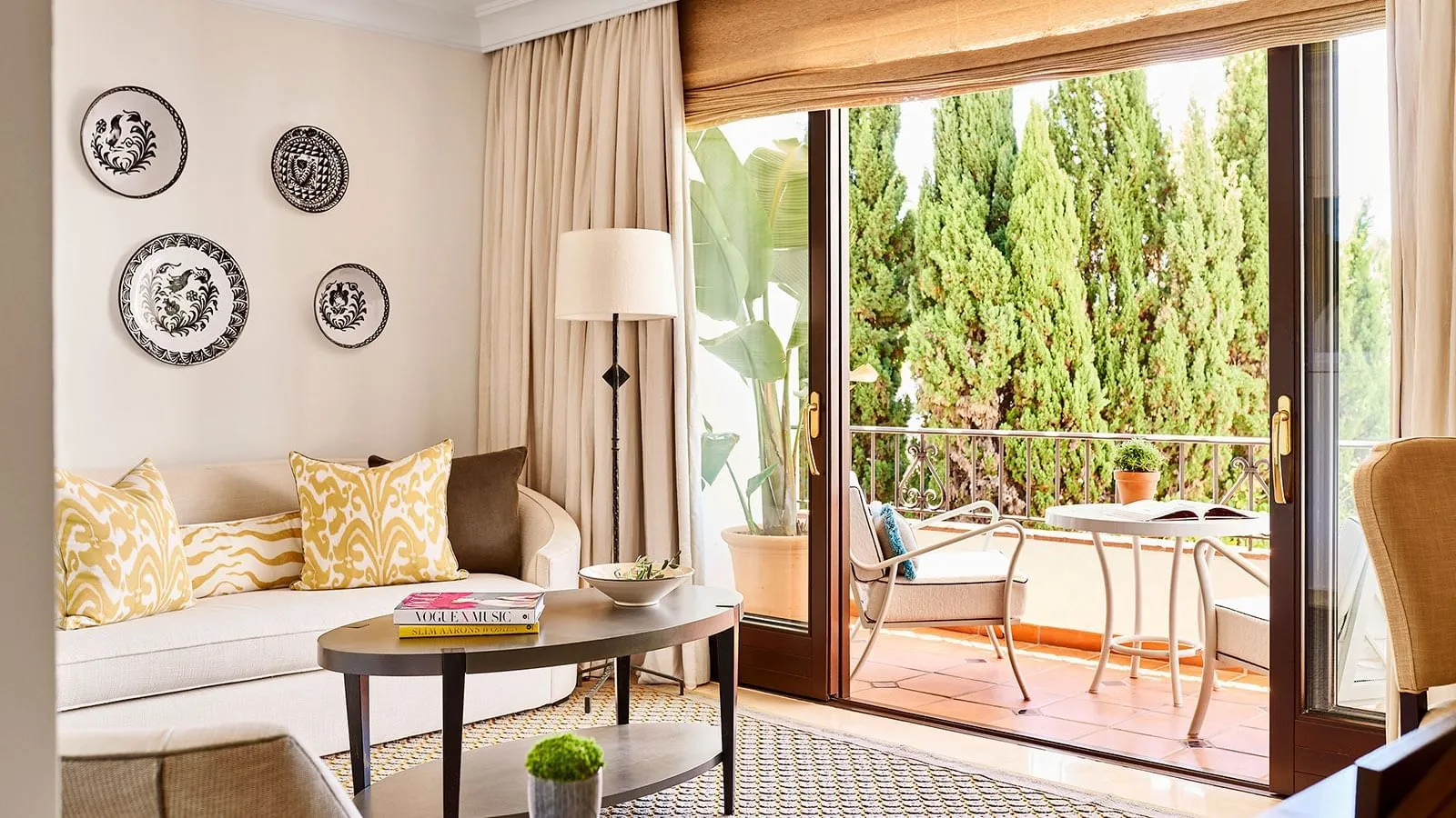 Garden Suite sitting room and terrace