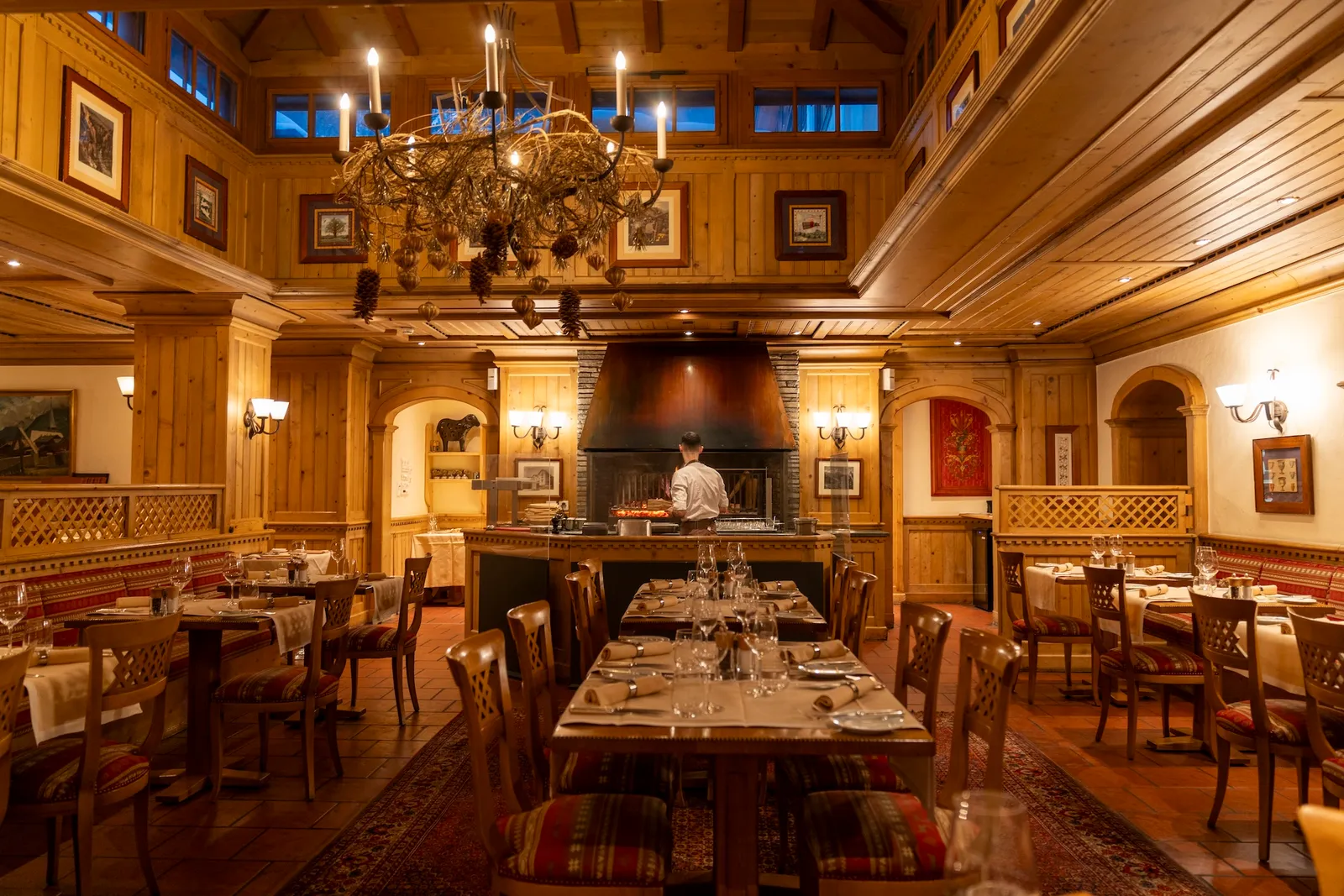 La sala del Grill Le Cervin
