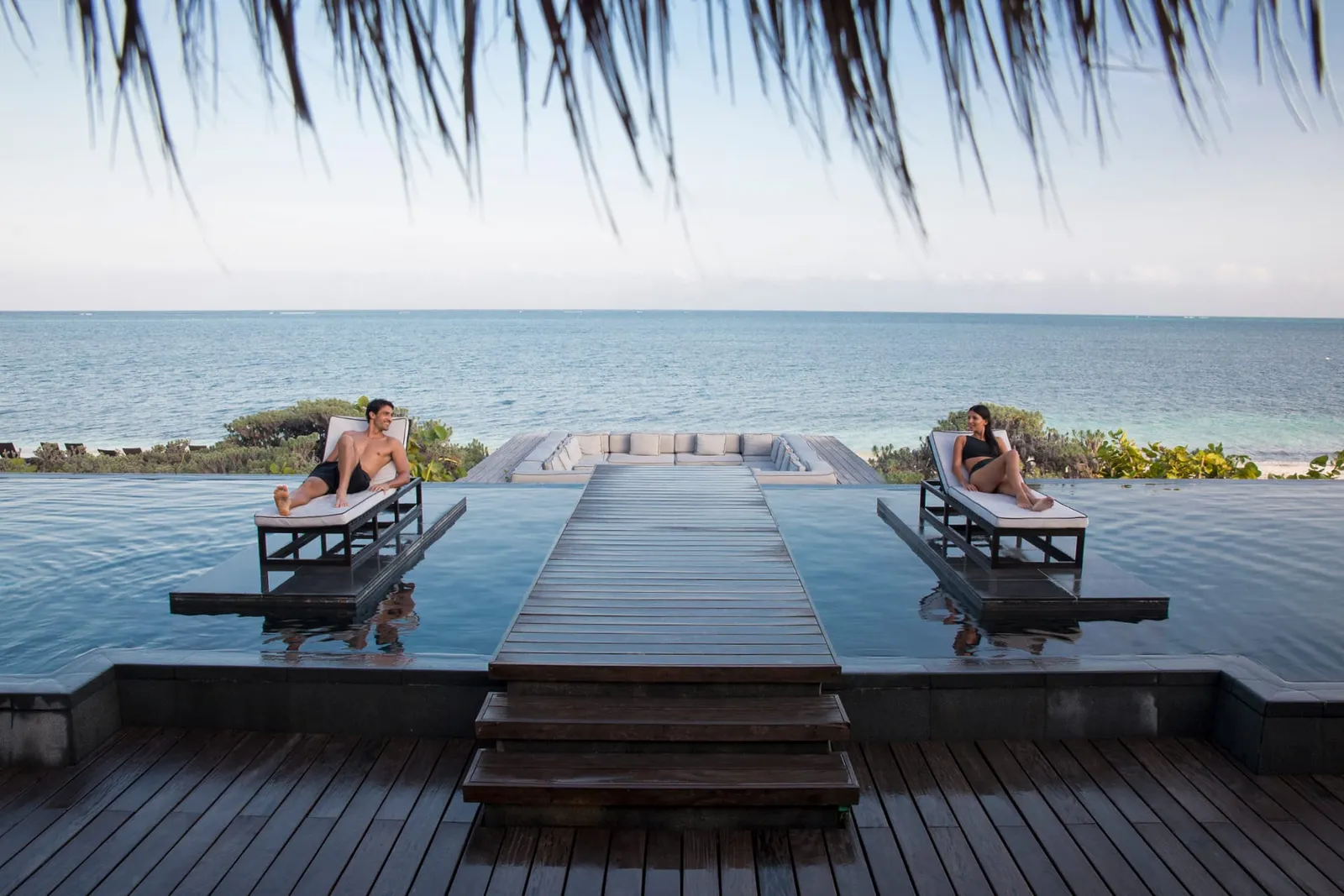 NIZUC’s adults’ pool overlooking the sea