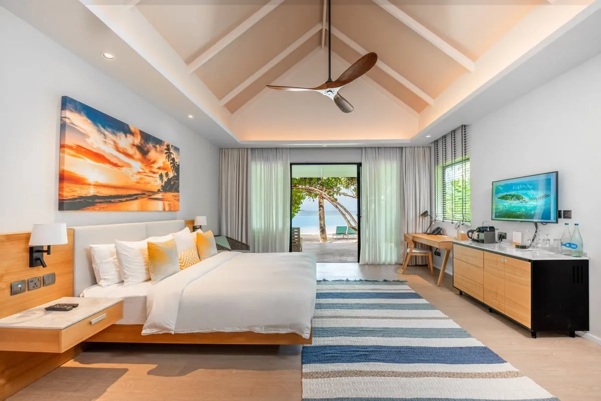 A representative Jacuzzi villa interior; the connection is not visible.