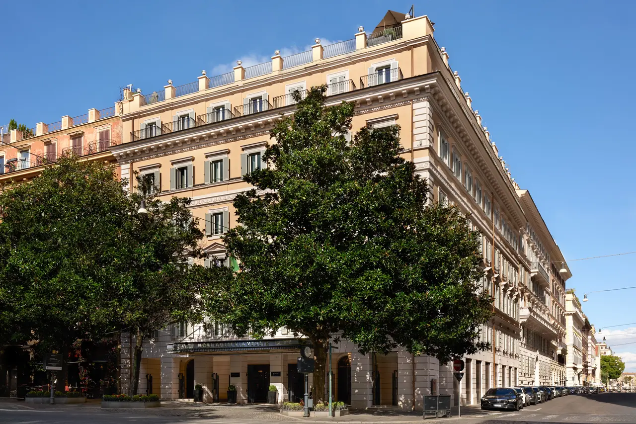 Nobu Hotel Roma’s façade on Via Veneto