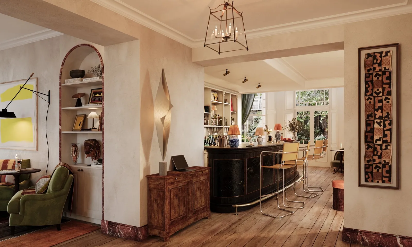 A lounge at The Zetter Bloomsbury