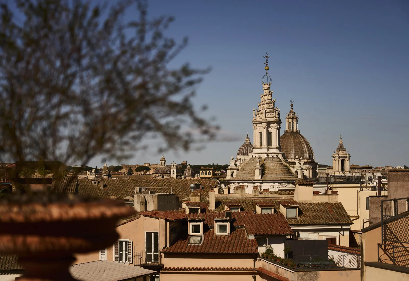 Domes and bell towers of the historic centre from the roof