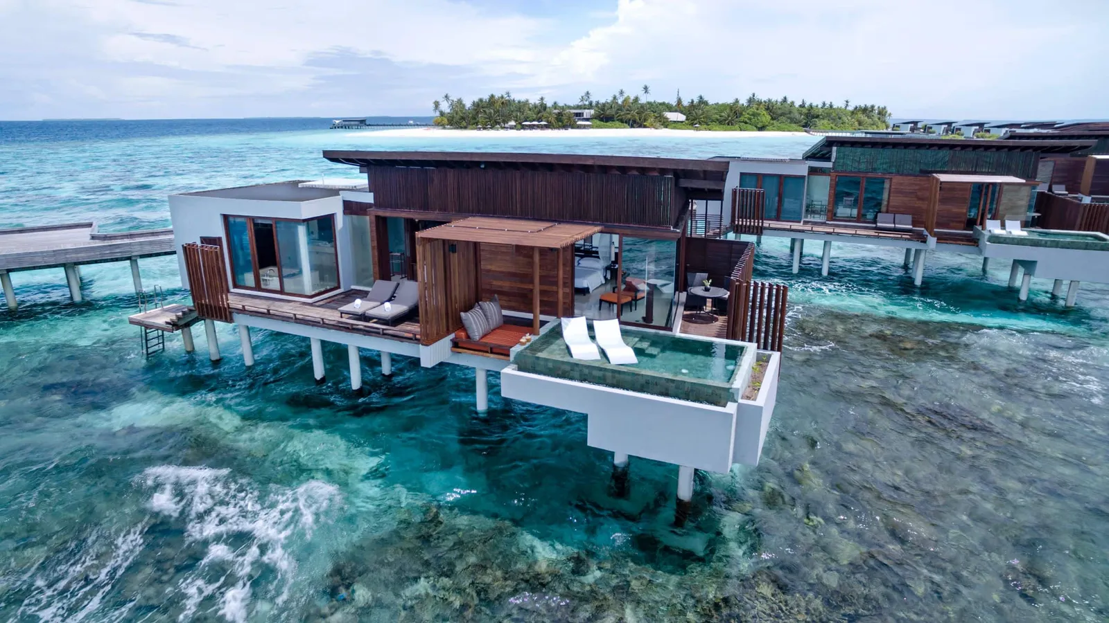 Overwater Sunset Pool Villa in an official photograph