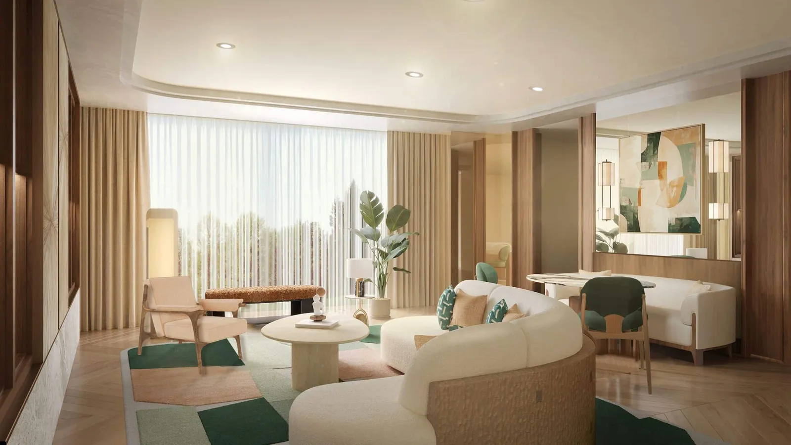 Il soggiorno della Wellbeing Suite